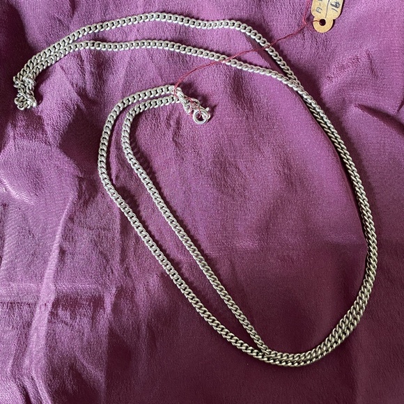 Agem I Sterling Silver Curb Neck Chain 30" - Picture 1 of 16